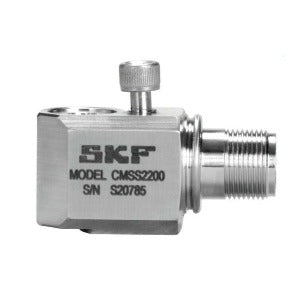 SKF CMSS2200 Vibration Sensor, low frequency Accelerometer, 100 mV/g, 80 g peak, 22 Hz, operation temperature –50 to +120 °C (–60 to +250 °F), 70 µg/gauss, 316L stainless steel, استشعار الاهتزاز, getaran, датчик вибрации