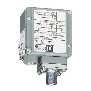 Square D 9012GAW5 Industrial Pressure Switch, adjustable scale, 2 thresholds, 3.0 to 150 psig, 1/4" inch 18 NPTF UL 508, مفتاح الضغط, suis tekanan, pressostato, реле давления, przełącznik ciśnienia