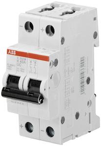 ABB S282UC-K16 Miniature Circuit Breaker, 2 Pole, 16A; 250/500 VDC, قاطع دائرة, выключатель, disjuntor, pemutus litar