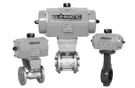 EL-O-Matic ES0040-U1A04A-14K0 Pneumatic Actuator, 8 bar (116 PSI), standard range, L1 One way limit stops, Springset 4, 14, Knob, 177840021, المحرك بالهواء المضغوط, пневмопривод