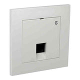 EKO04817 Complete Flush mounted, unshielded 1x8, polar white, LSA+ terminals, Socket, RJ 45 CAT 6 UTP, 5 pack, منفذ مأخذ, tomada, розетка
