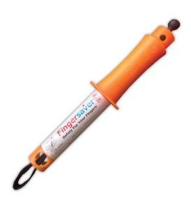 Fingersaver 3G Compact, length 295mm, diameter 33.5mm, weight 194g, color orange, to securely support/hold large spanners or flogging spanners in place during the removal of nuts and bolts, HS commodity code 39269097, حماية الاصبع, pelindung jari, защита пальцев, protection des doigts, catalog datasheet
