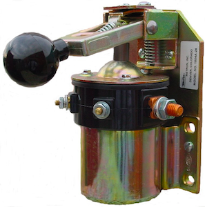 Hubbell 1804A-24 Engine Starter Solenoid 24VDC coil with emergency start lever, 10A, 30VDC contact, بداية الملف اللولبي, solénoïde du démarreur, стартера