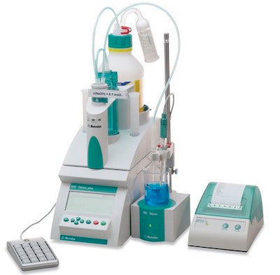 Metrohm 848 Titrino Plus, potentiometric titration package, 2.848.0010, titulador potenciometro, 13.000 a 20.000 PH, 0,001 PH, 150 a 250 graus, LCD display, المعايرة بالتحليل الكيماوي, титрование, titisan