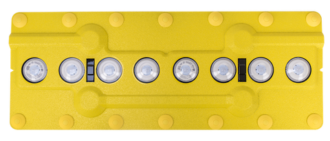 Orga HTP100EX-A Helideck Touchdown/Positioning Light Panel, Yellow, CAP437 LED, dimensions 503 x 290 x 24mm, weight 0.8kg, 020320-Y, ABNT NBR IEC60079, Inmetro NCC 17.0029, لوحة ضوء, luminária para heliponto de uso naval e offshore, световая панель, datasheet