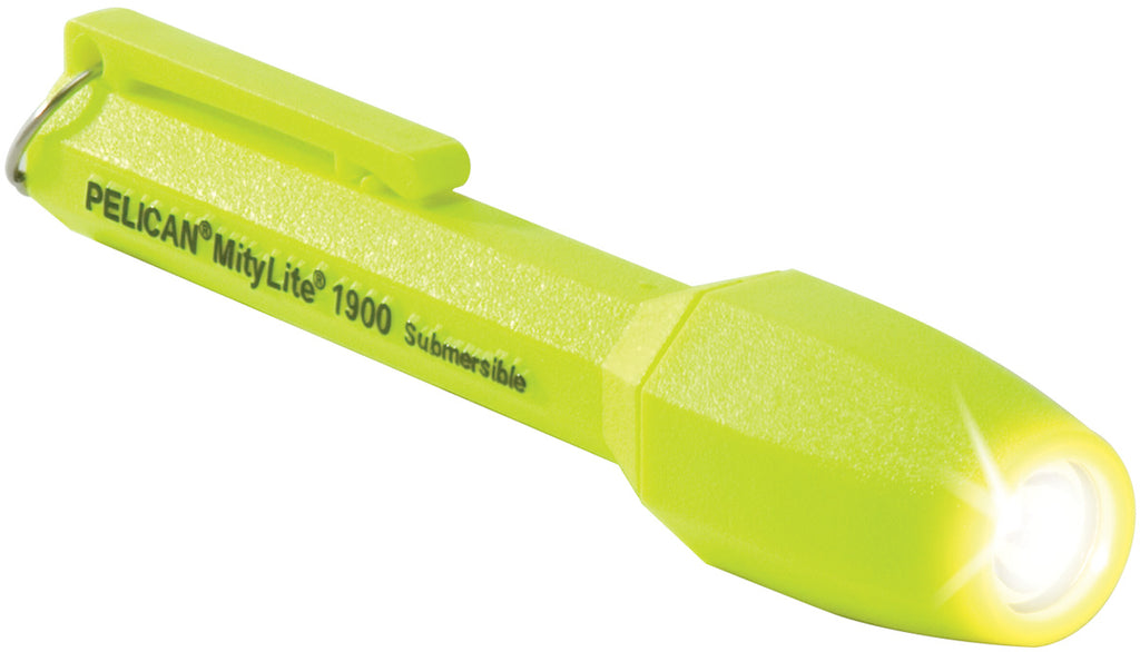 Pelican MityLite 1900 Xenon Flashlight, Yellow, 1900-015-245, Div 1, Class I, Div 2, Class II, IECEx ib, مصباح يدوي, lampu suluh, φακός, lanterna