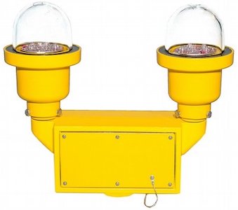 Point Lighting POL-21005-2F-R-10B-EX-MT Helideck Obstruction Light, Single LED FAA L-810  Red 220V, Class I, Division 2, Green Marine Treatment Finish, ضوء عرقلة, cahaya halangan, luminaria, свет преграды, 障碍灯