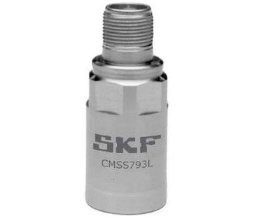SKF CMSS793L Vibration Sensor, Low Frequency Accelerometer, 500 mV/g, 10 g peak, 2,5 Hz to 25 kHz: 8,0 µg, operation temperature –50 to +120 °C (–60 to +250 °F), 20 µg/gauss, 200 µg/gauss, 316L stainless steel, استشعار الاهتزاز, getaran, датчик вибрации