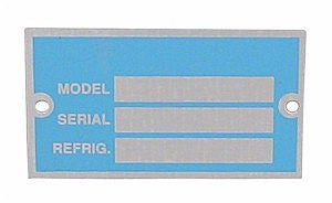 COMPRESSOR TAG ID PLATE, 10 PACK SM - appspares