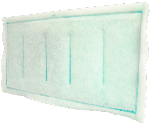 AmerSeal 55 Ring and Link Panel Air Filter, MERV 6 Synthetic, Polyester, Self-Sealing, AAF, available with anti-microbial, 1-ply, 9-gauge galvanized wire frame