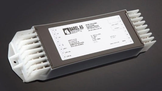 Barel HFXE218 E1003 Electronic Ballast, 220-250VAC, 50/60Hz, 2x18W Lamps, T8, 12618, reator para lampadas fluorescentes, NCM code 850410, الصابورة الإلكترونية, Электронный балласт