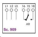 GU90 Relay CDC Elettromeccanica, 3 Phase Sequence Supervisor, 3x 215-455Vac, 50/60Hz, Input 15VA @ 435, Operating Temperature -10 +55C, DIN Rail, تناوب, Chuyển tiếp, αναμετάδοση, HS commodity code 8536.41