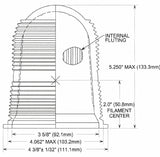 GB 6625 airport runway symmetric dome, internal prism, helideck, Globo Prismatico Fresnel, 4 3/8" x 5 7/64", عدسة فريسنل, قبة, kubah, θόλος