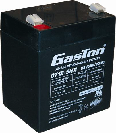 GT12-HR Gaston Battery 12V, 5Ah, 20hr, bateria importada, البطارية, பேட்டரி