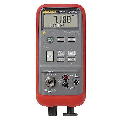 Fluke 718EX-300 Intrinsically Safe Pressure Calibrator PSIG, 1/8" NPT, 6LR61, pressão digital, تدريج, குழாய் அகட்டி