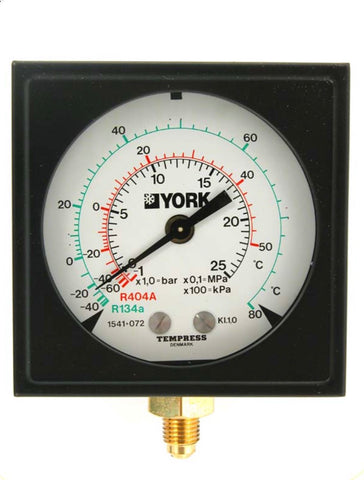 1541.194 Pressure Gauge, Sabroe, replaces 1541.072, 88x88 mm, -1/0/+25bar, R134A-R404A, مقياس الضغط, tekanan tolok, μανόμετρο, manometro